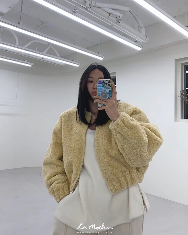 (限量商品)兩色可愛羔羊毛外套